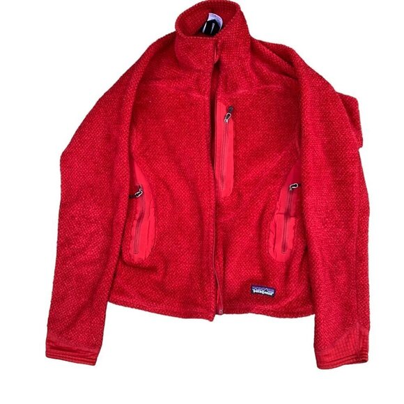 BUNDLE of 2 Patagonia Fleece Jacket Sweaters - Red and Black - BROKEN ZIPPERS - Picture 11 of 16